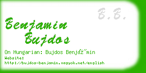 benjamin bujdos business card